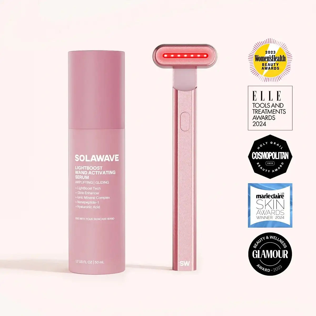 Solawave 4-in-1 Red Light Therapy Wand + Serum Kit